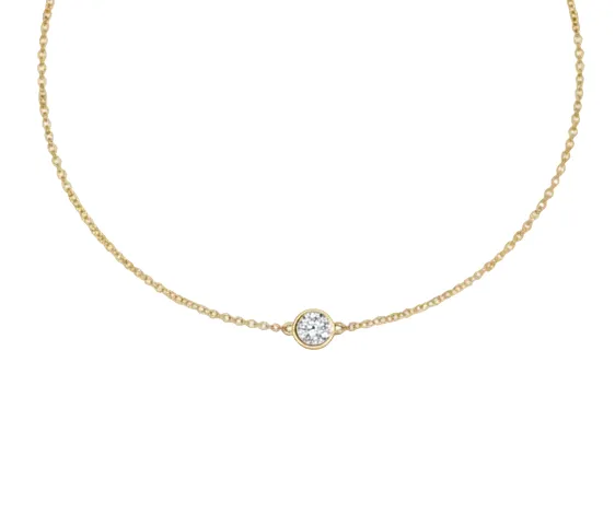 Gold Lab Grown Diamond Solitaire Bracelet