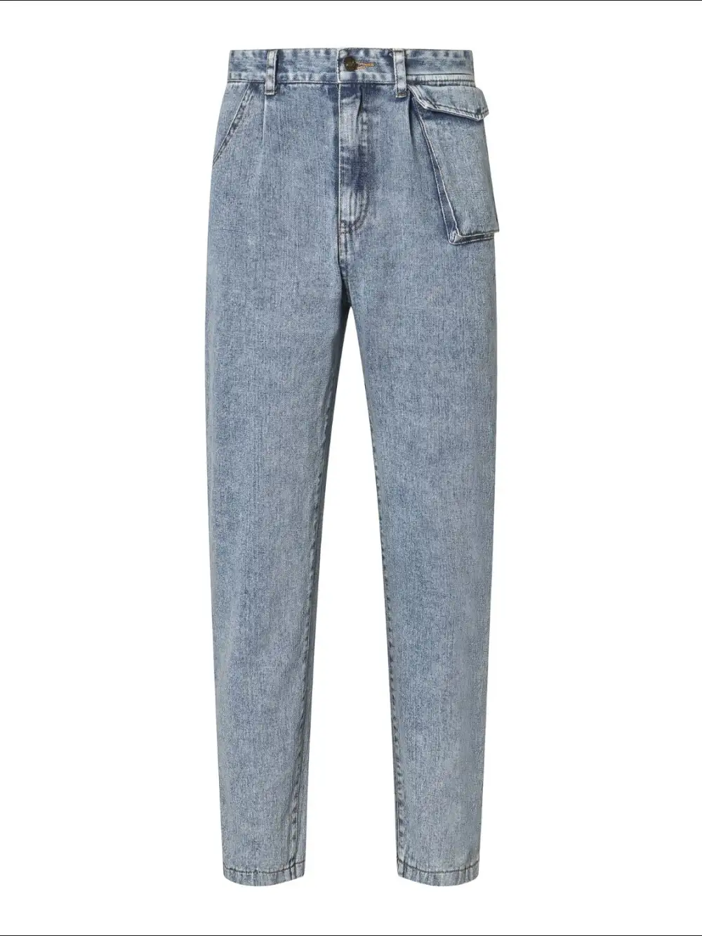 Relaxed High Waist Straight Leg Denim Jeans