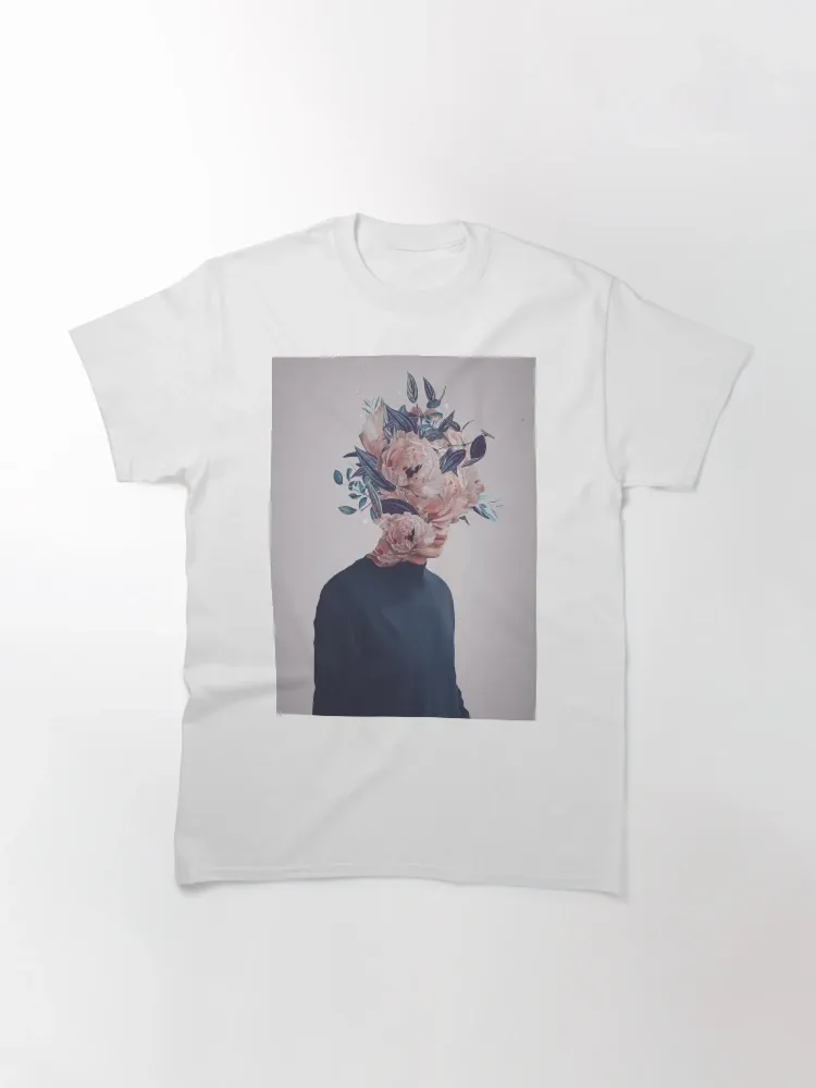 Women's Surreal Floral Print Crew Neck Short-Sleeve T-Shirt