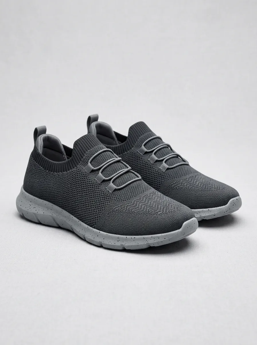Practical Minimalist Graphic Finish Men's Stretch Canvas Shoes