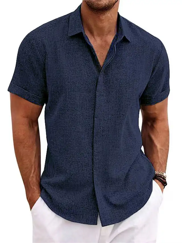 Cotton Linen Short Sleeve Shirt