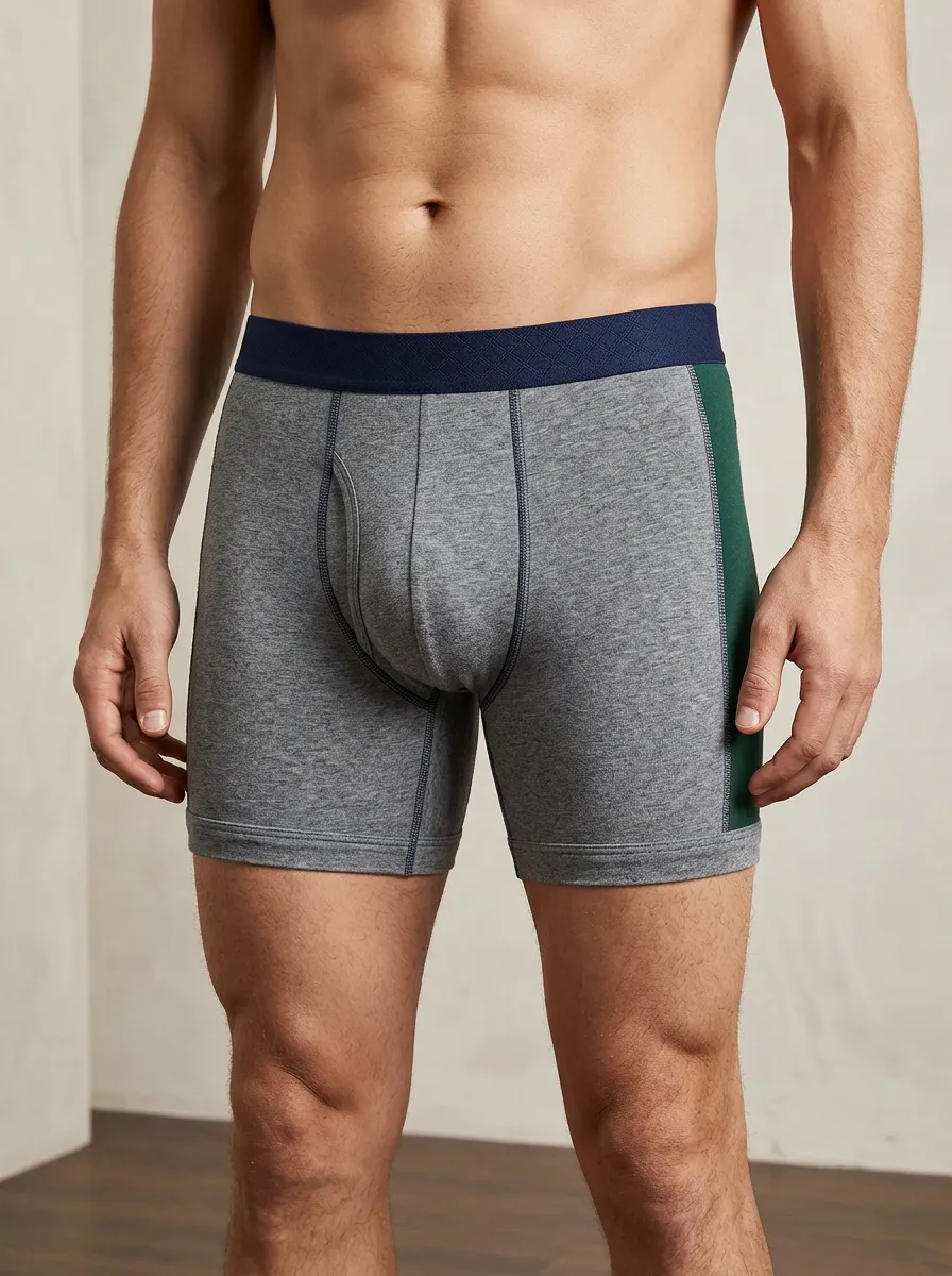 Breathable-Look Colorblock Clean Look Men's Boxer Briefs