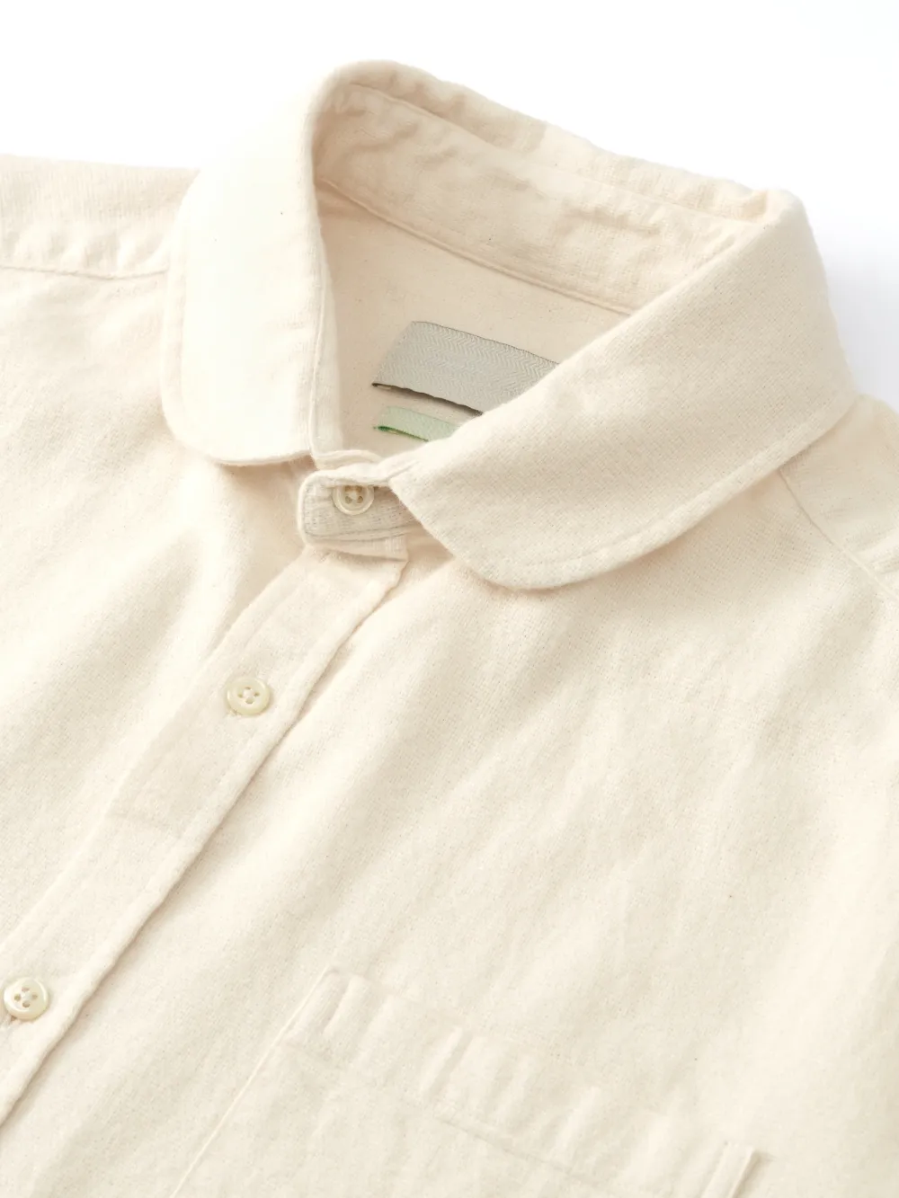 Cream Long Sleeve Cotton Shirt