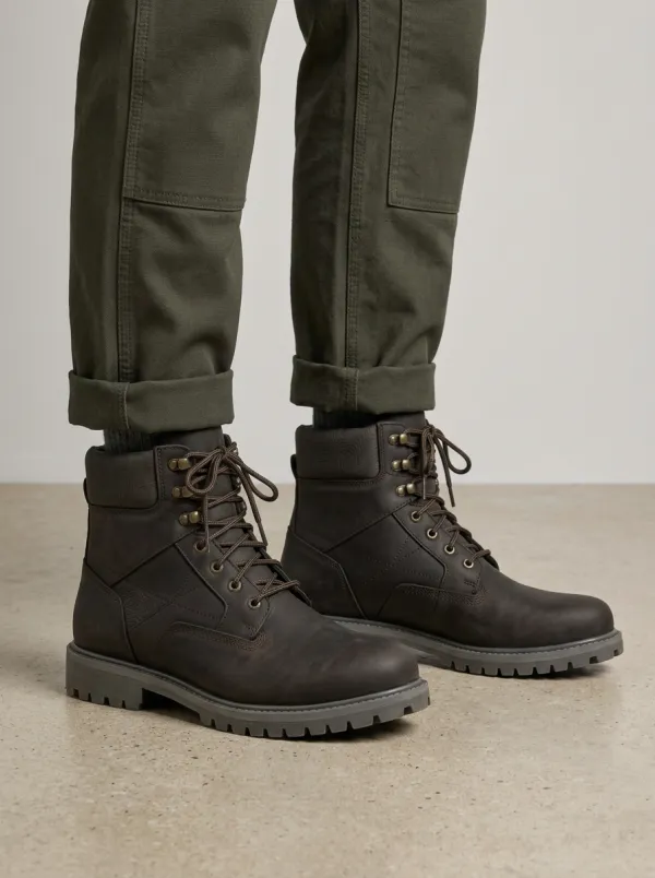 Unisex Outdoor Explorer Topographic Pattern Print Work Boots