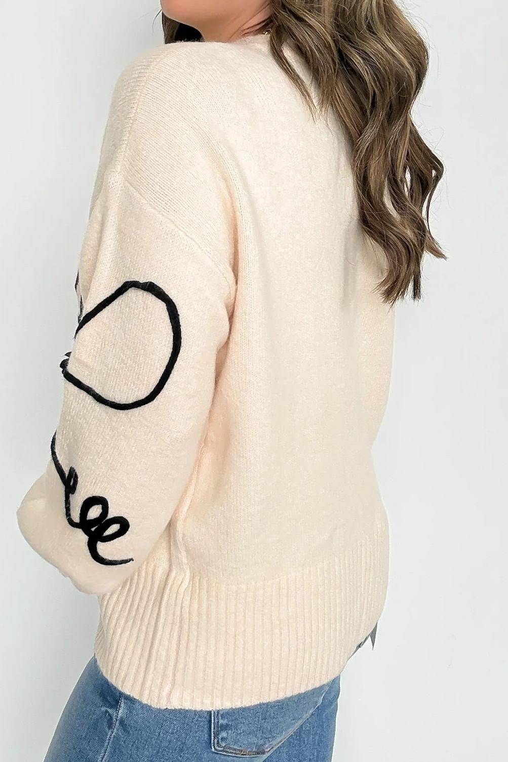 Bow Embroidered Sweater