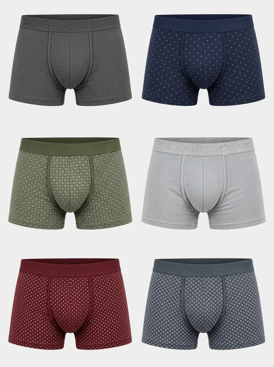 Men's Canyon Geometric Pattern Multi-Pack Printed Boxer Briefs
