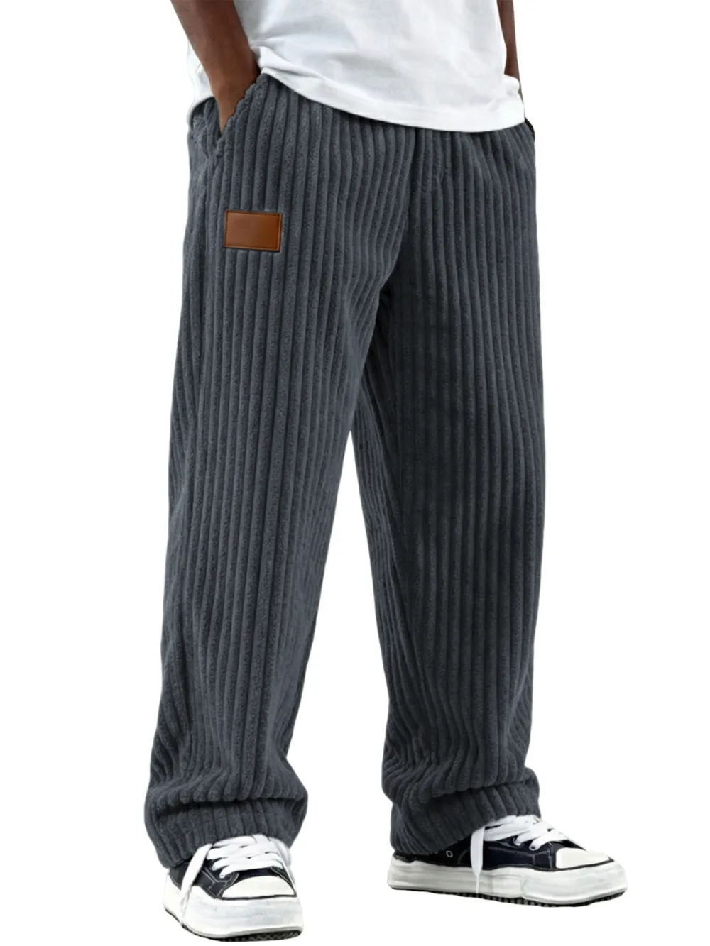 Relaxed Corduroy Seamed Detail Pants