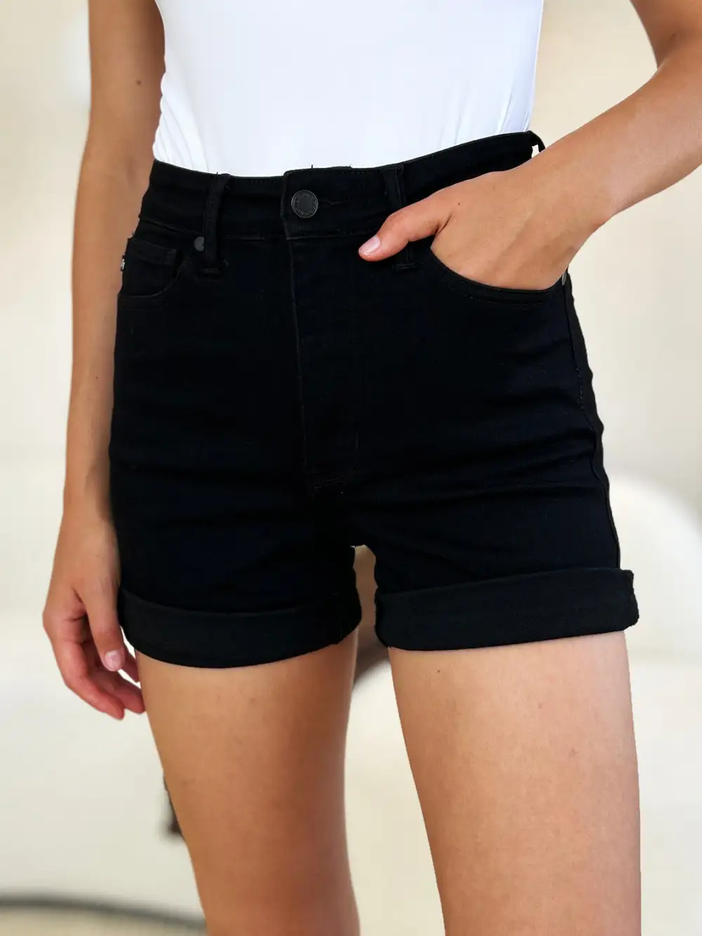 High Waist Denim Shorts