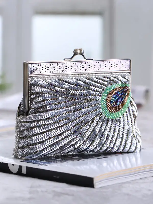 Geometric Sequin Makeup Bag