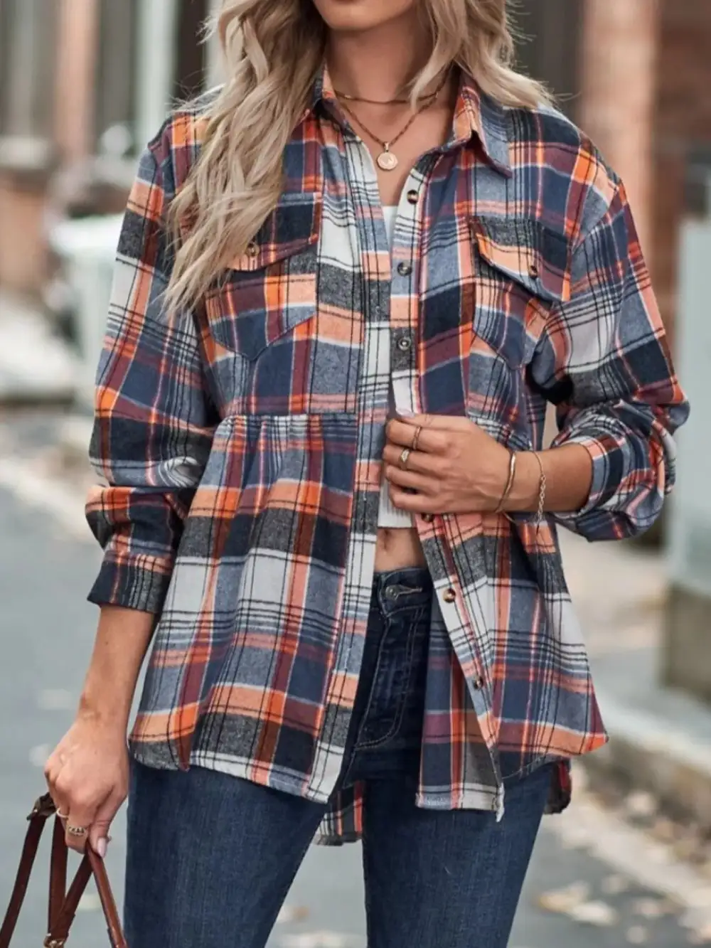 Everyday Plaid Button Down Long Sleeve Shirt