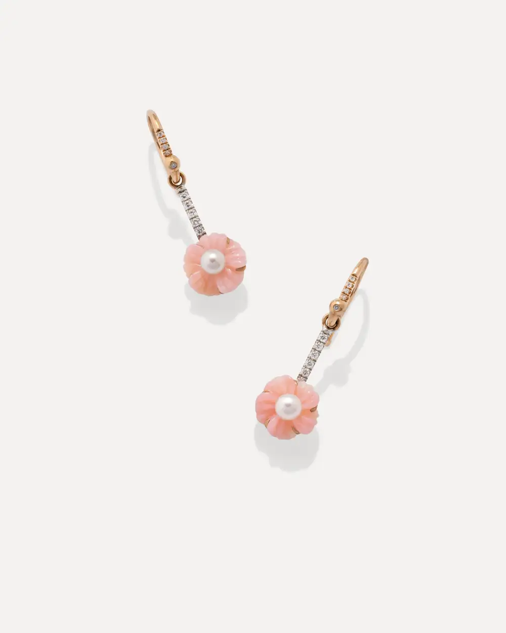 Cherry Blossom Diamond Drop Earrings