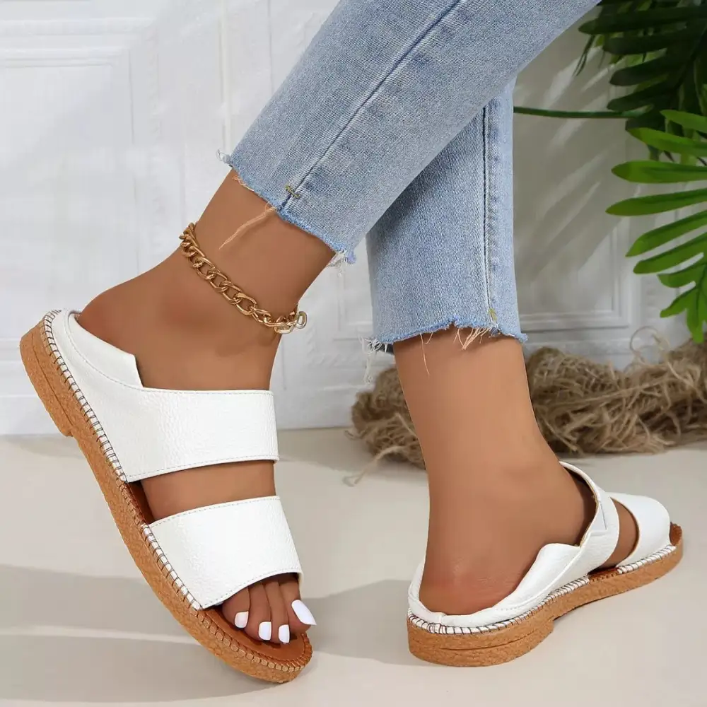 Flexible Open-Toe Flat Sandals