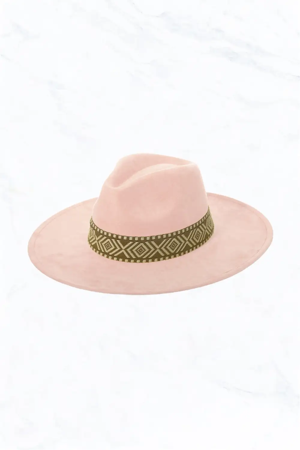 Suede Large Eaves Peach Top Fedora Hat
