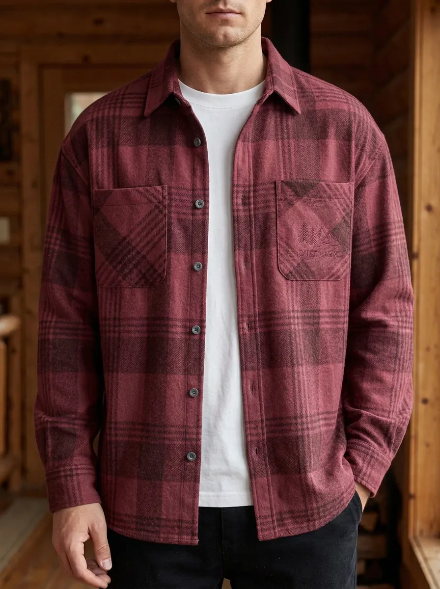Mountain Pine Plaid Button Front Shirt