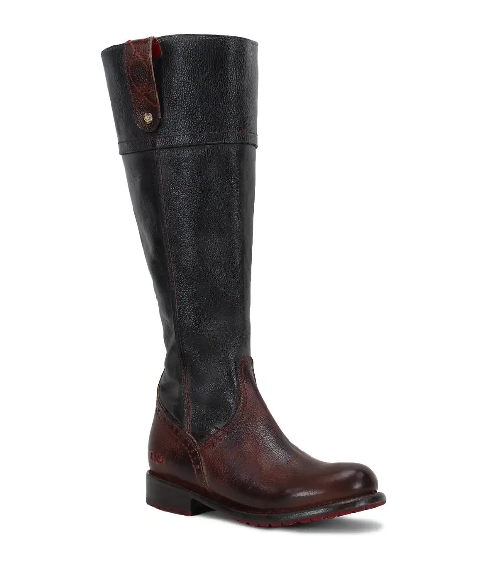 Lug-Sole Streamlined Wide-Calf Tall Boots