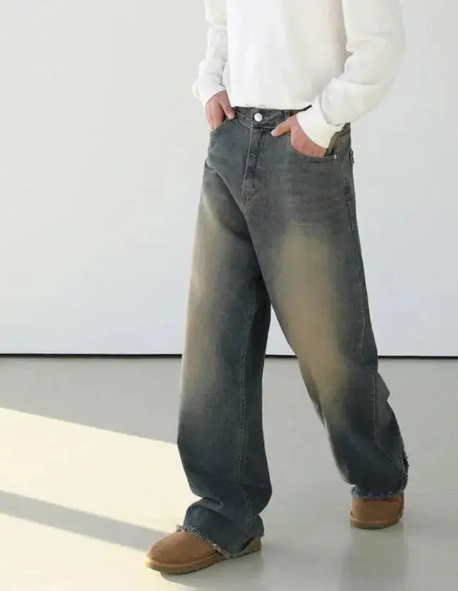Faded Spots Detail Jeans