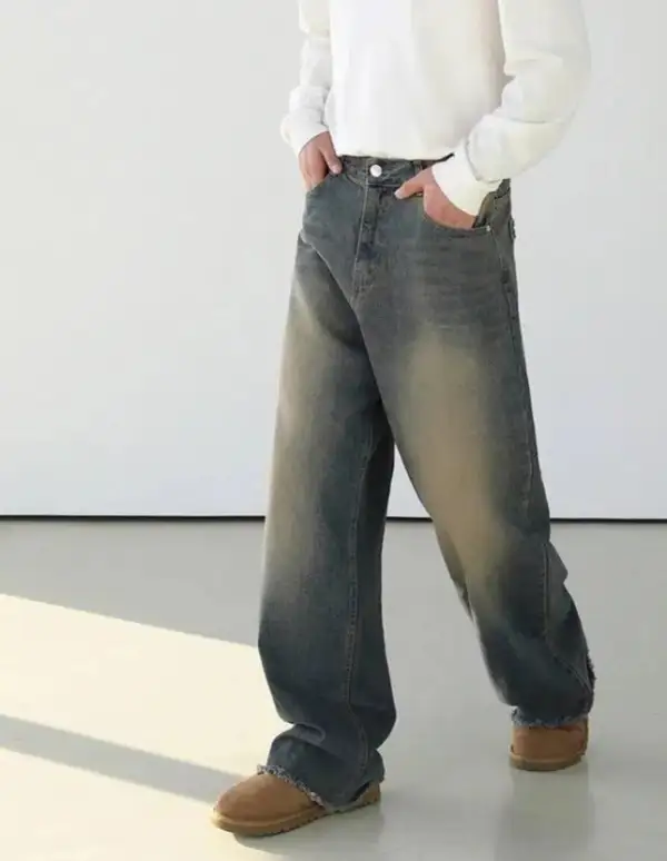 Faded Spots Detail Jeans