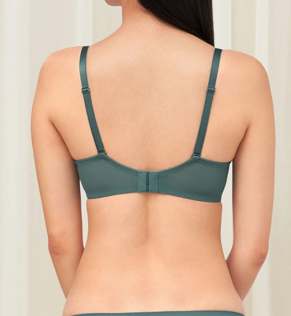 Women's Contour-Fit Wired Push-Up Detachable-Pad Lace Molded Bra