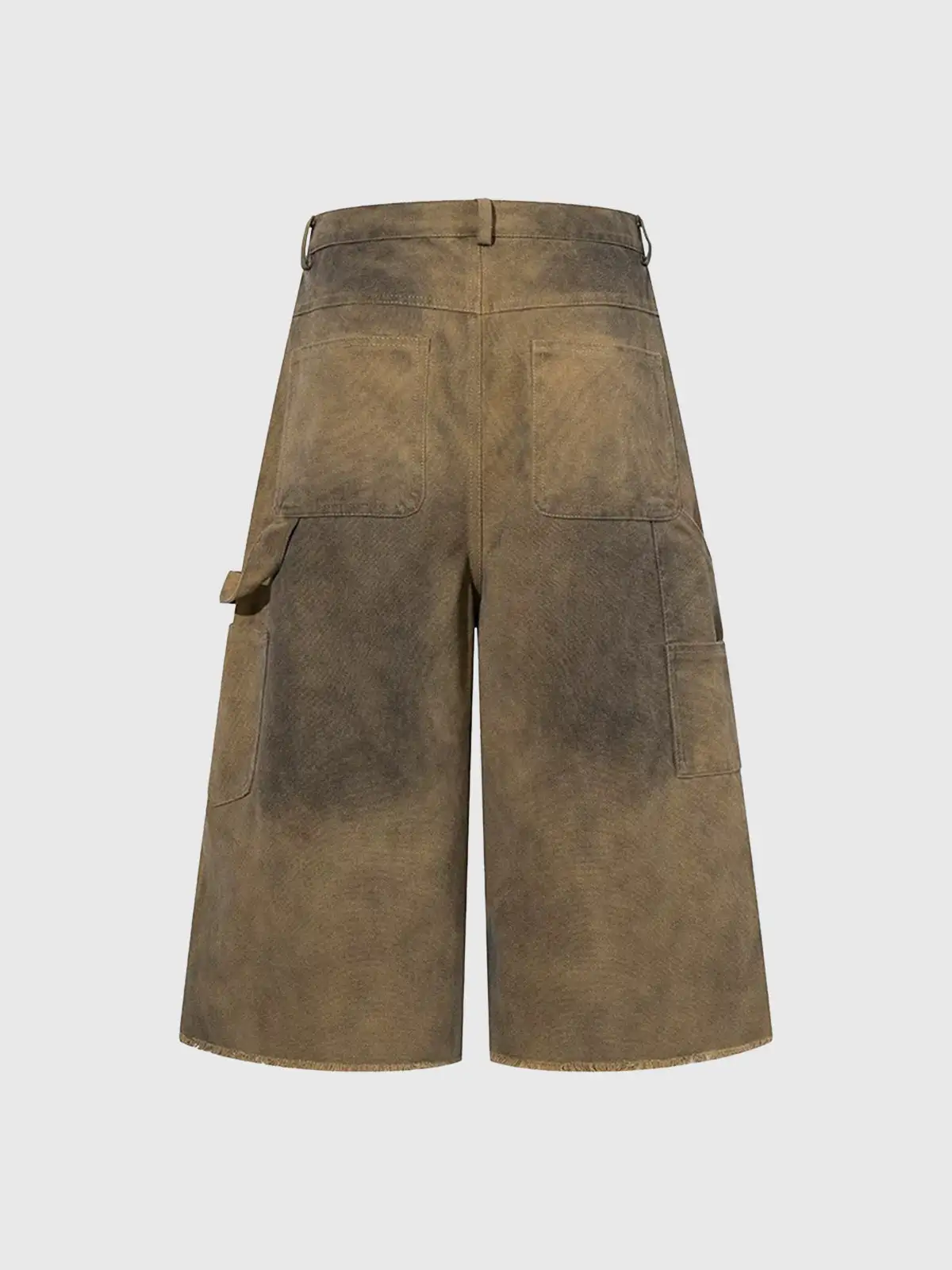Wide-Leg Printed Jorts