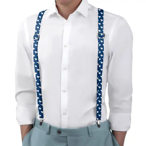 Contour Silhouette Motif Suspenders