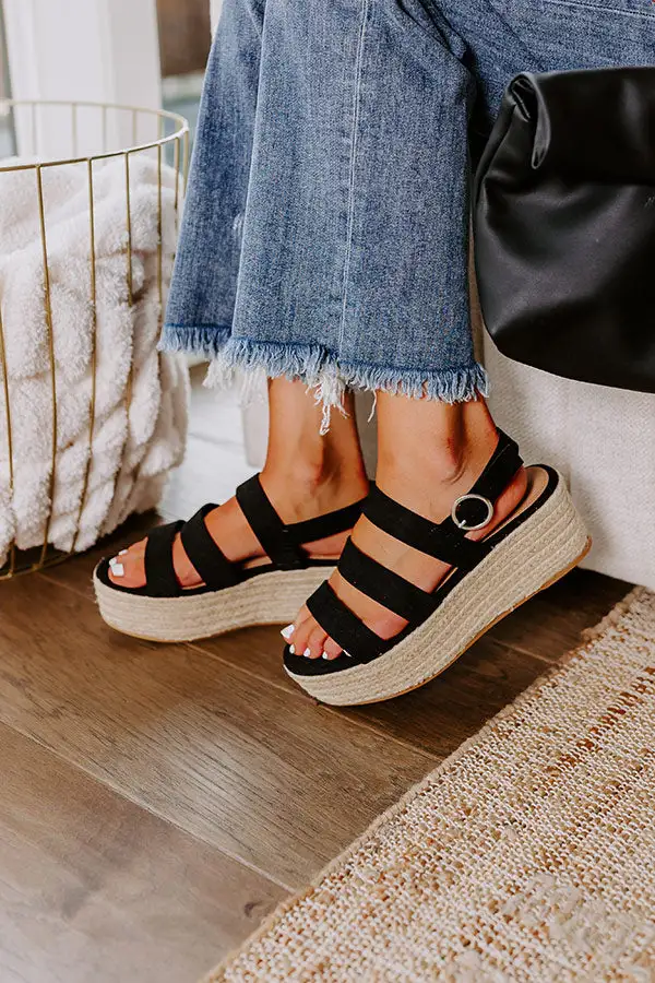 Faux Suede Espadrille Shoes