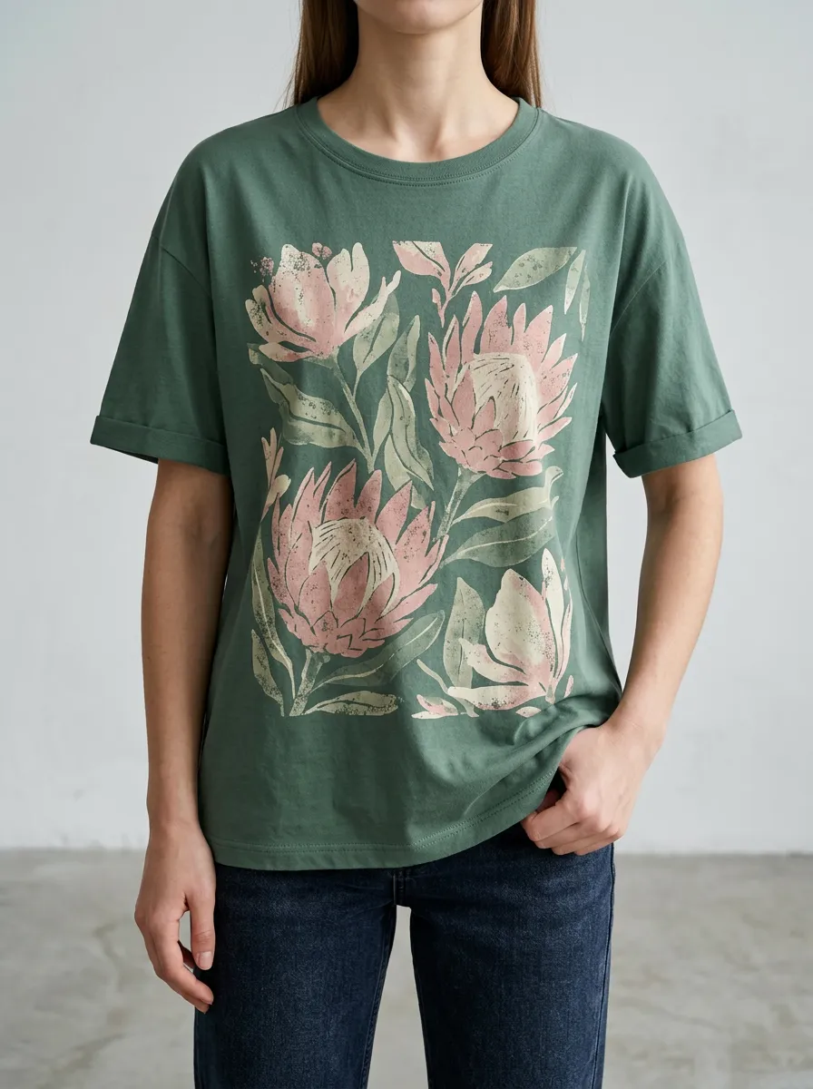 Versatile Floral T Shirt