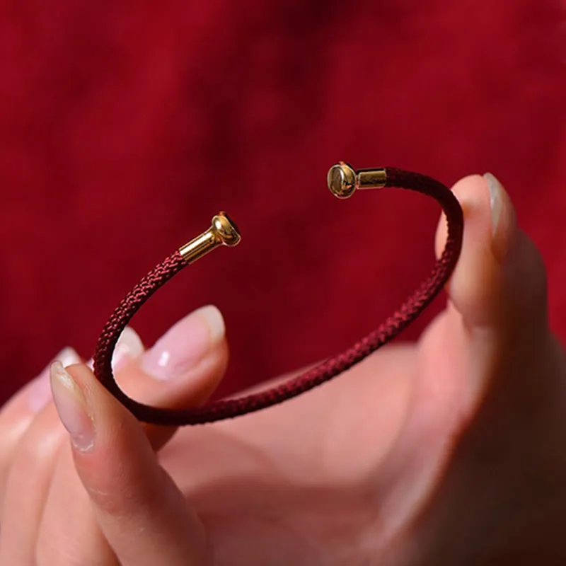 Simple Design Handmade Braid String Cuff Bracelet