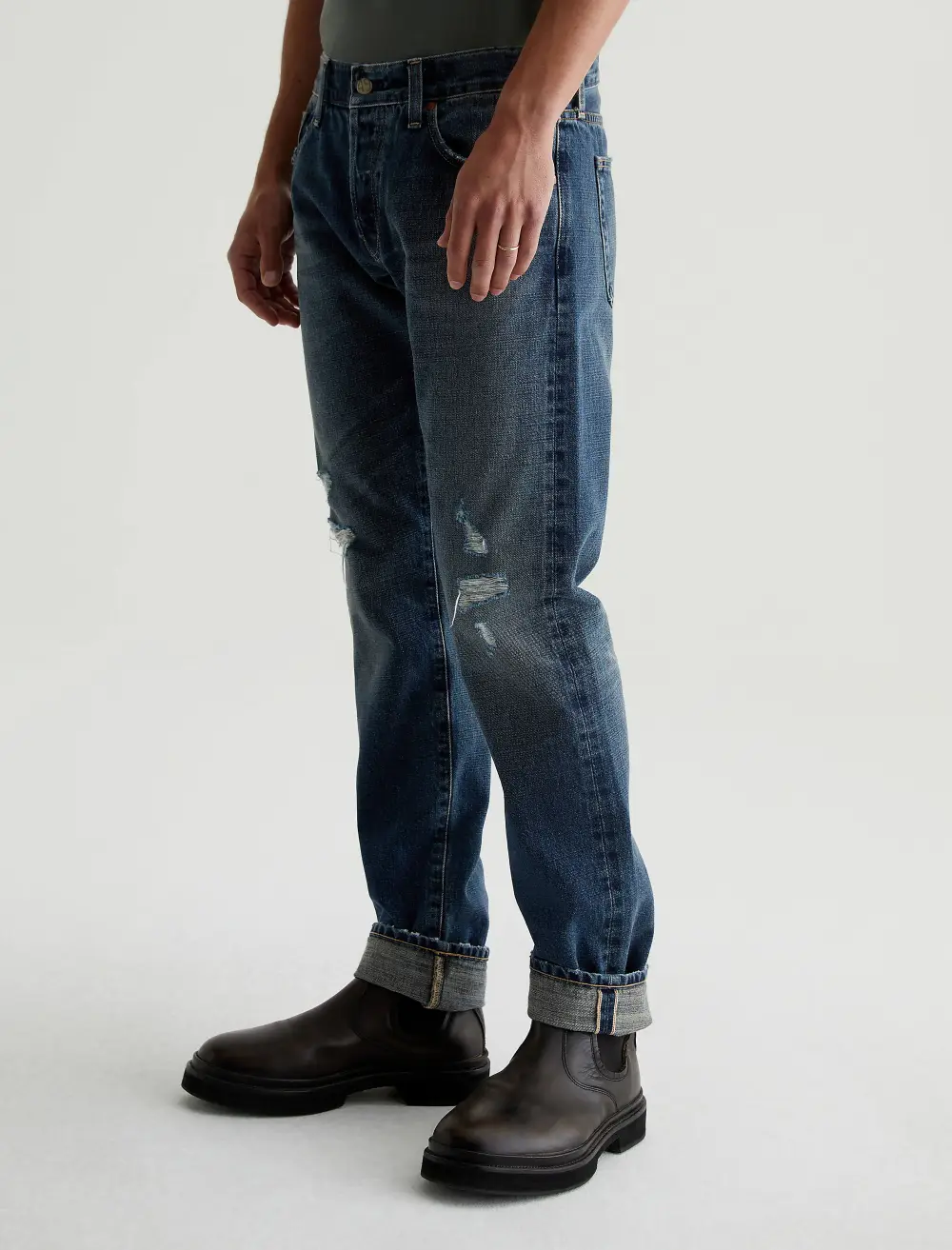 Men's Modern Slim Selvedge Rigid Jeans