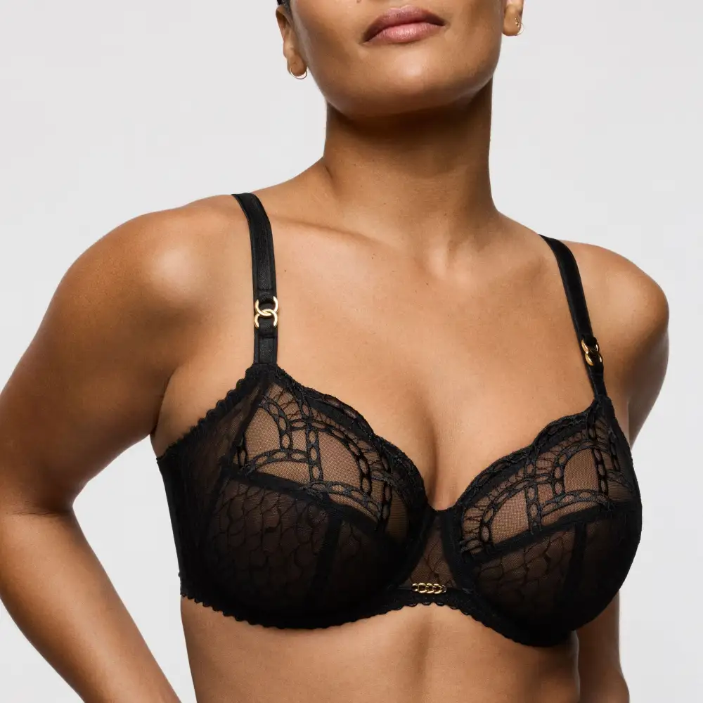 Women's Full Coverage Padded Unpadded Four-Part Cup Lined Cup Lace Embroidery Bra