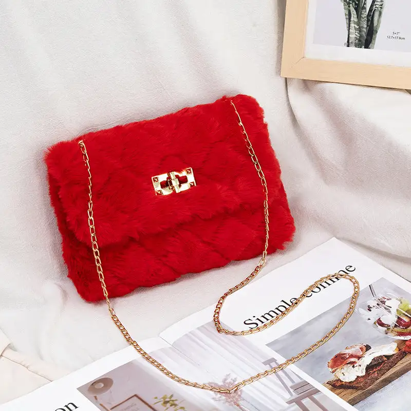 Chain Strap Embroidered Shoulder Bag