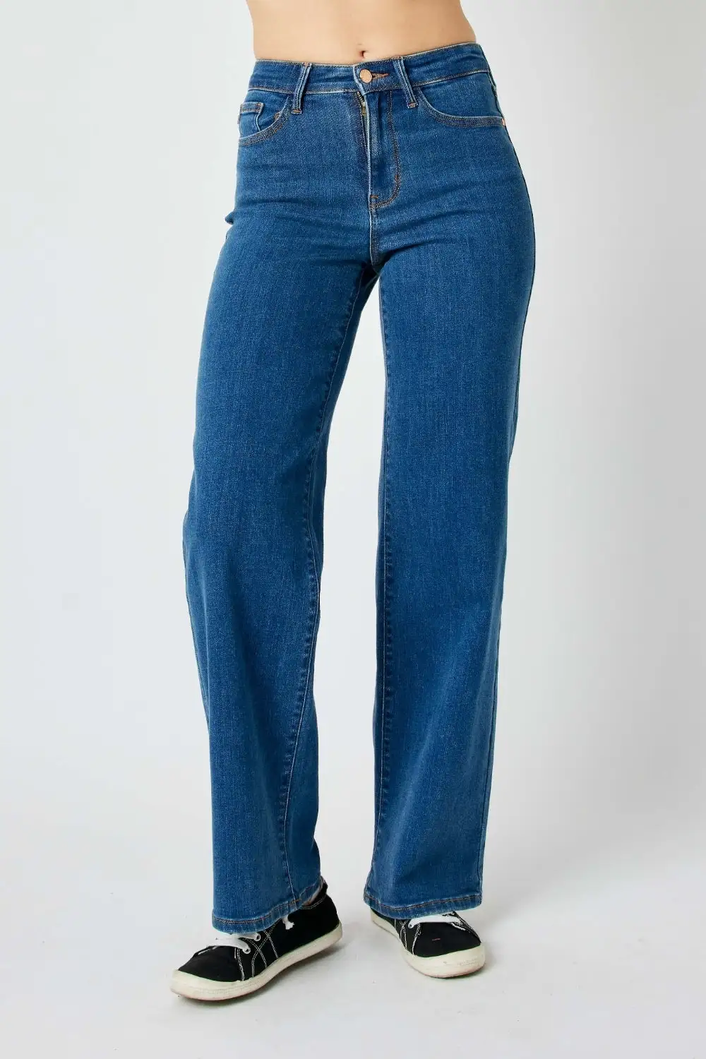 High Rise Straight Denim Jeans