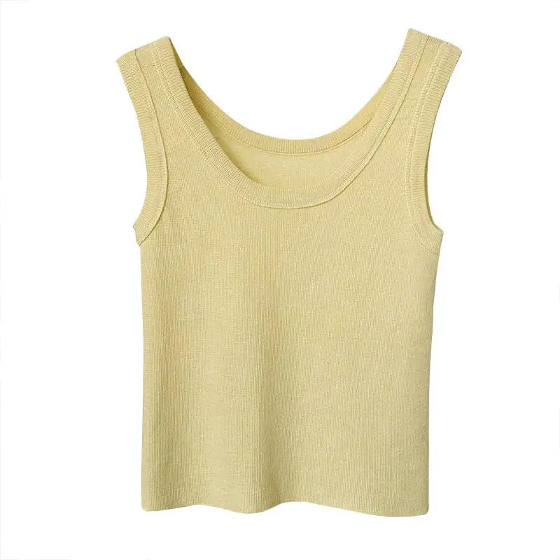 Slim Fit U Neck Sleeveless Tank Top