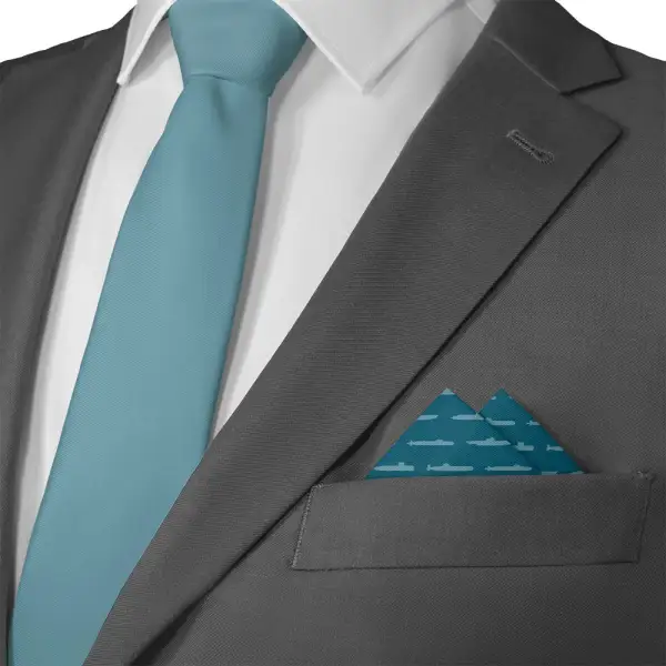 Clean Coordinated Nautical Military Motif Pocket Square