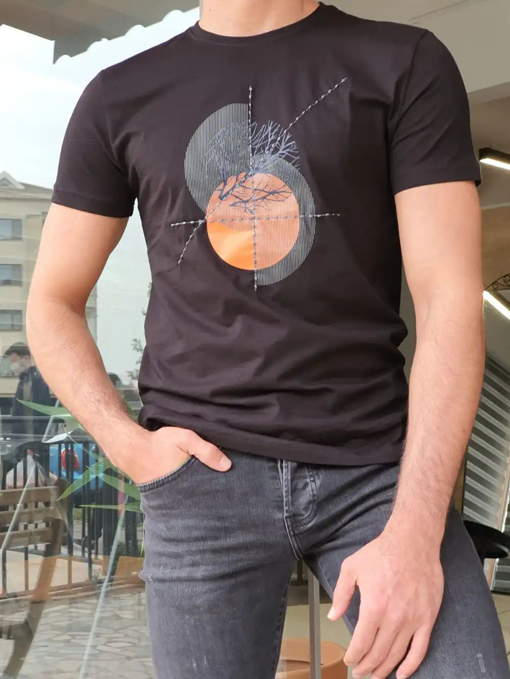 Modern Crew Neck Slim Fit Cotton T-Shirt