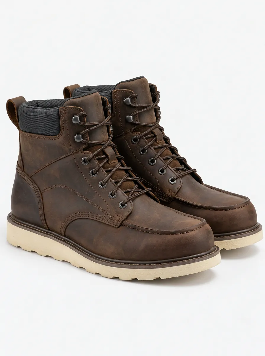 Men's Leather Brown Workwear Boots