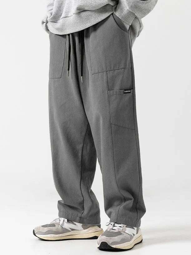 Pocket Drawstring Relaxed Trousers
