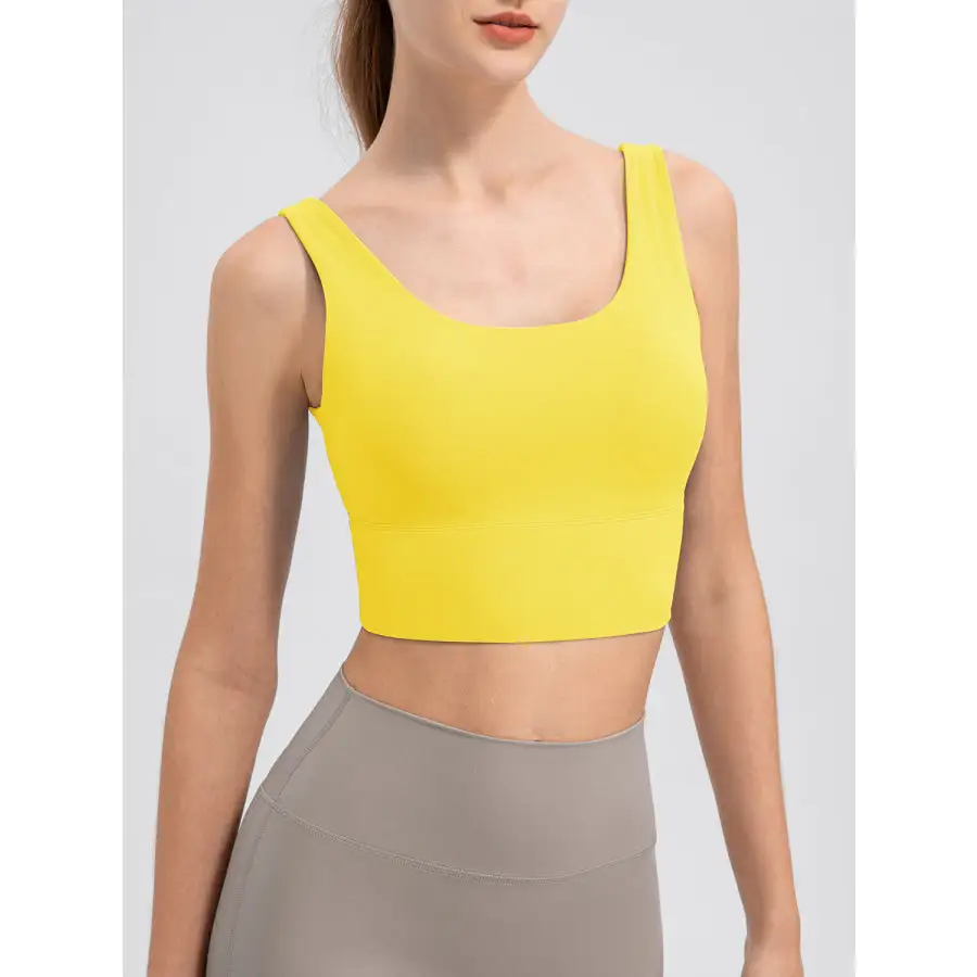 Scoop Neck Wide Strap Active Tank
