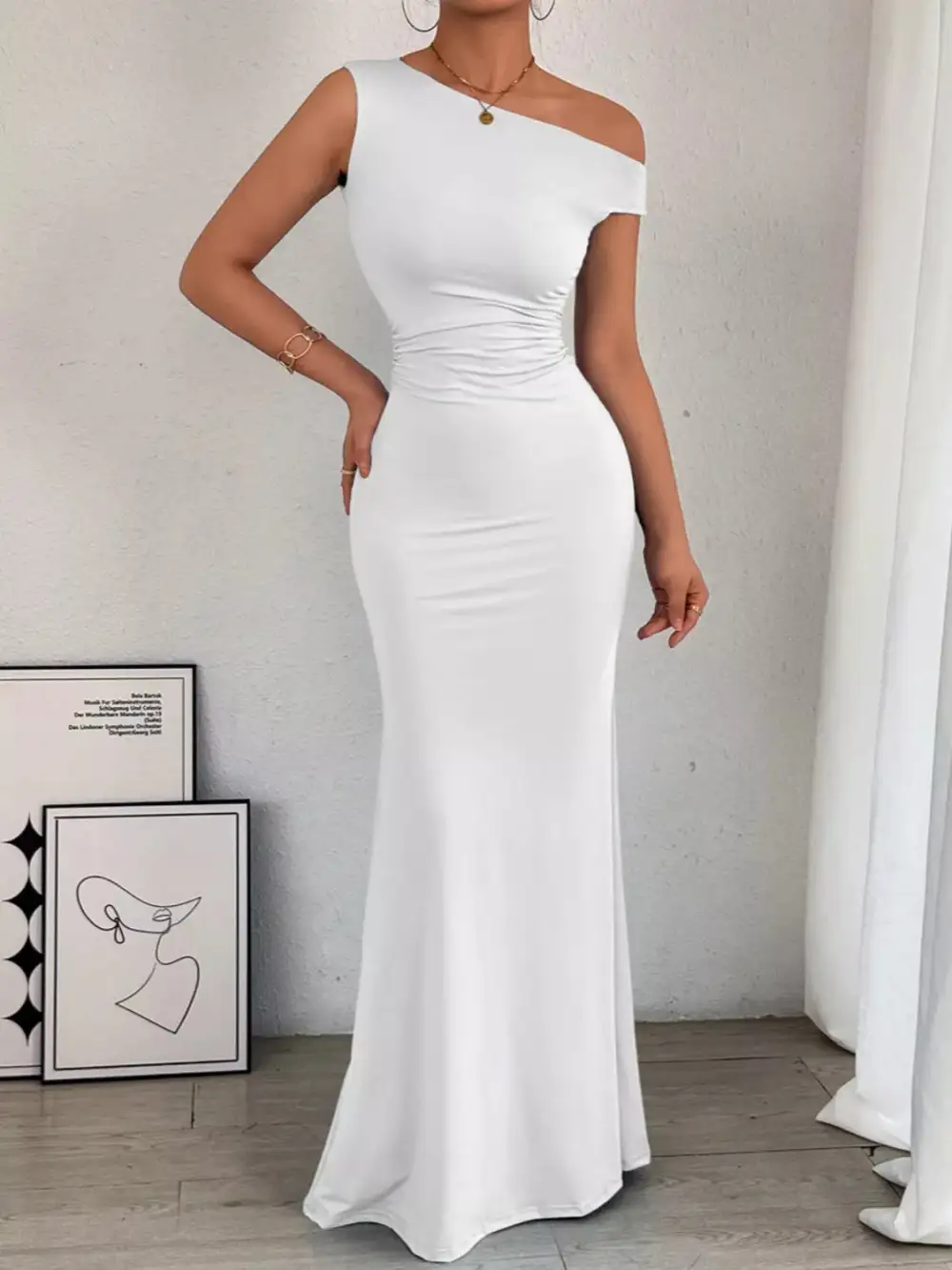 Easy Fit Ruched Maxi Dress