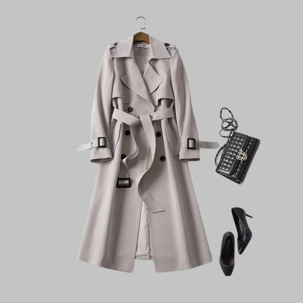 Elegant Knee-Length Loose Fit Coat