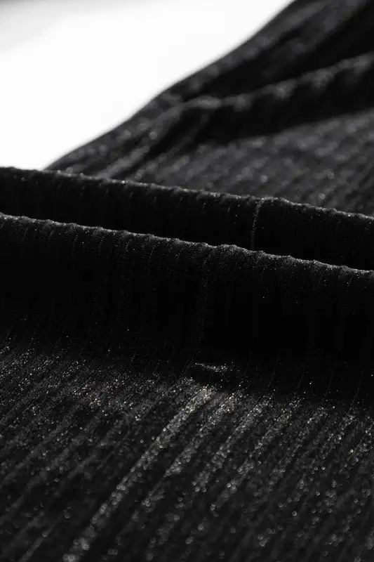 Solid High Waist Corduroy Flare Pants