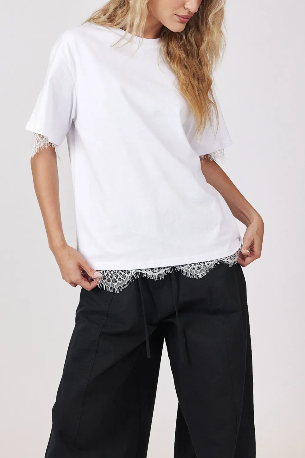 Lace Graphic Print T-Shirt