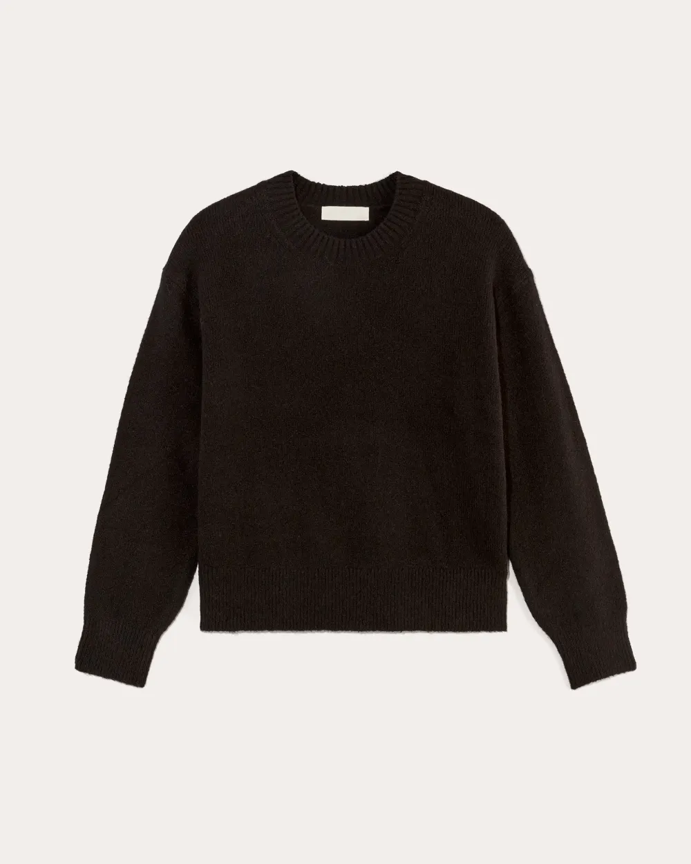Black Ribbed Collar Knit Sweater