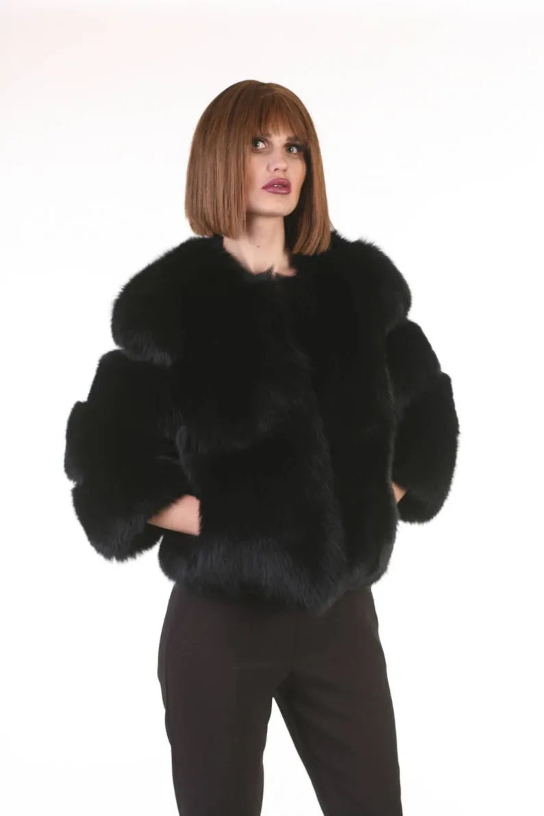 Black Fox Fur Coat Women’s