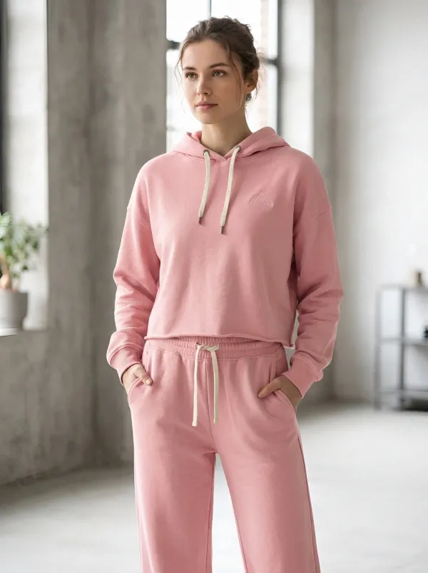 Women's Mountain Lover Sage Green Printed Hoodie Jogger Set