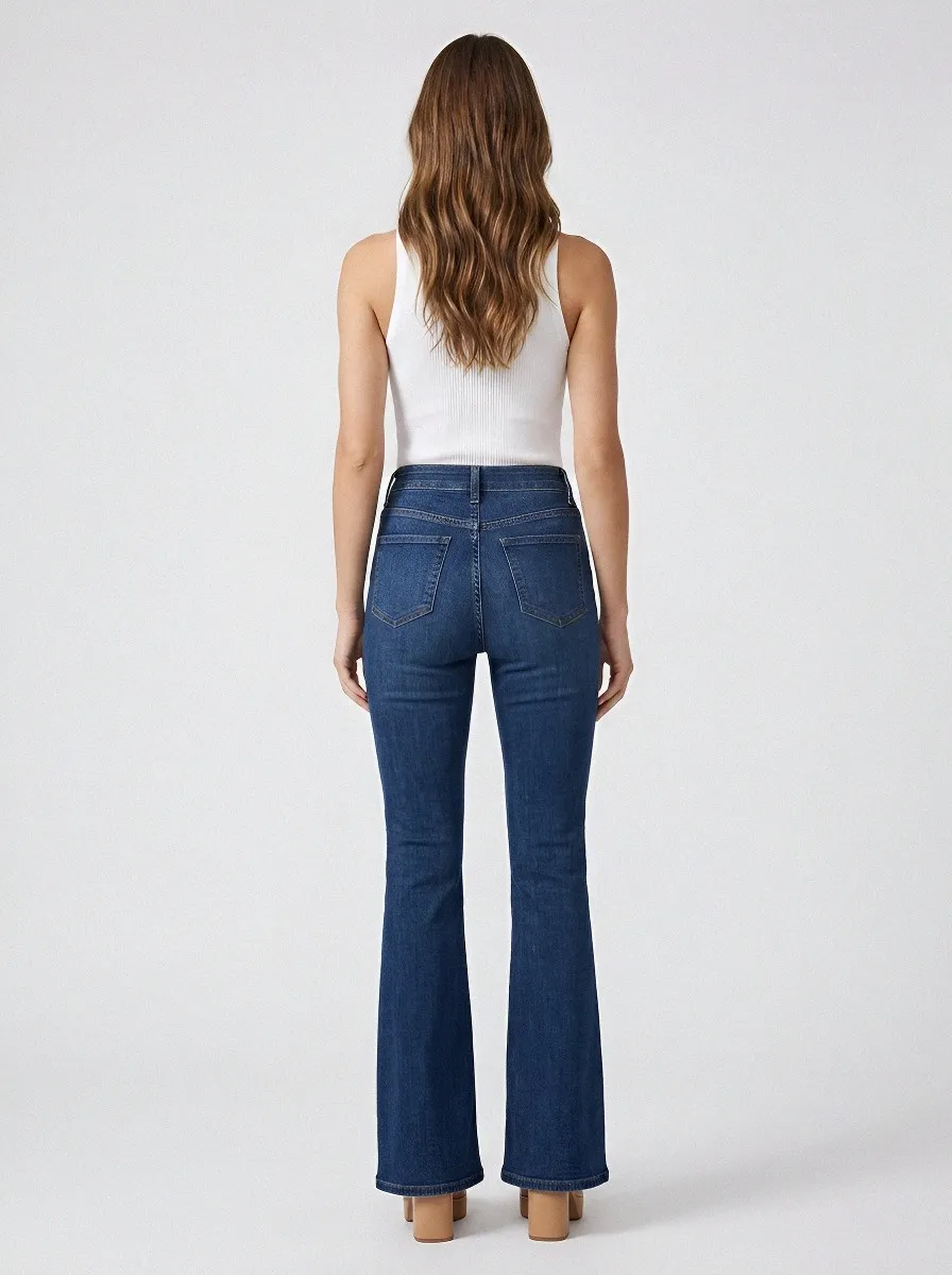 Statement High-Waist Women's High-Waist Stretch Flare Jeans