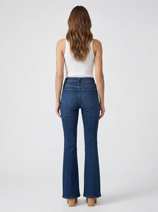 Statement High-Waist Women's High-Waist Stretch Flare Jeans