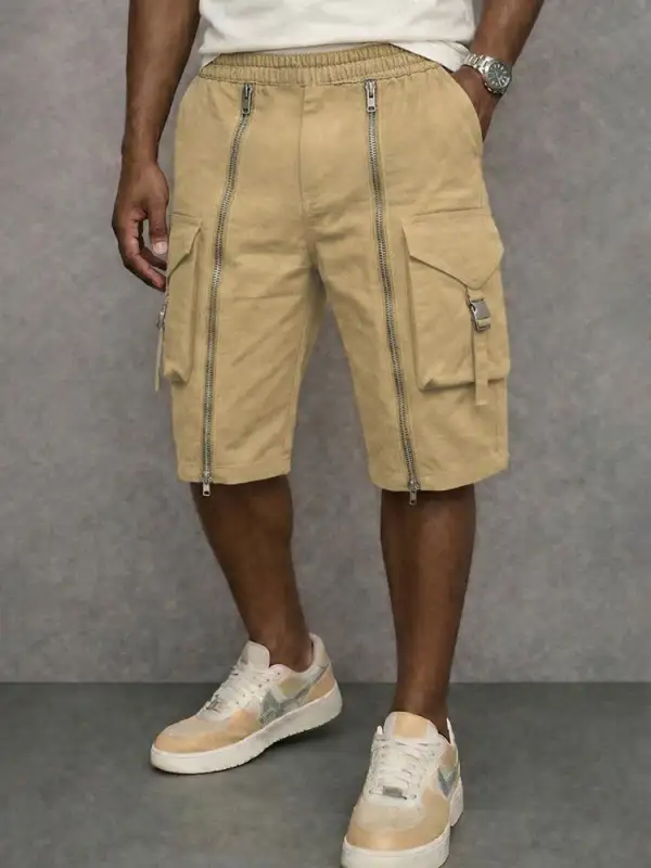 Zip Pocket Cargo Shorts