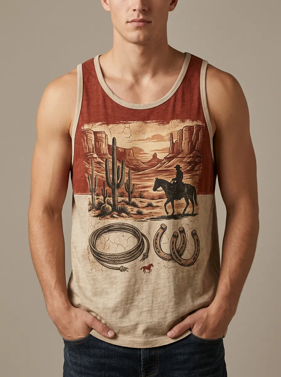 Men's and Western Graphic Tank Top