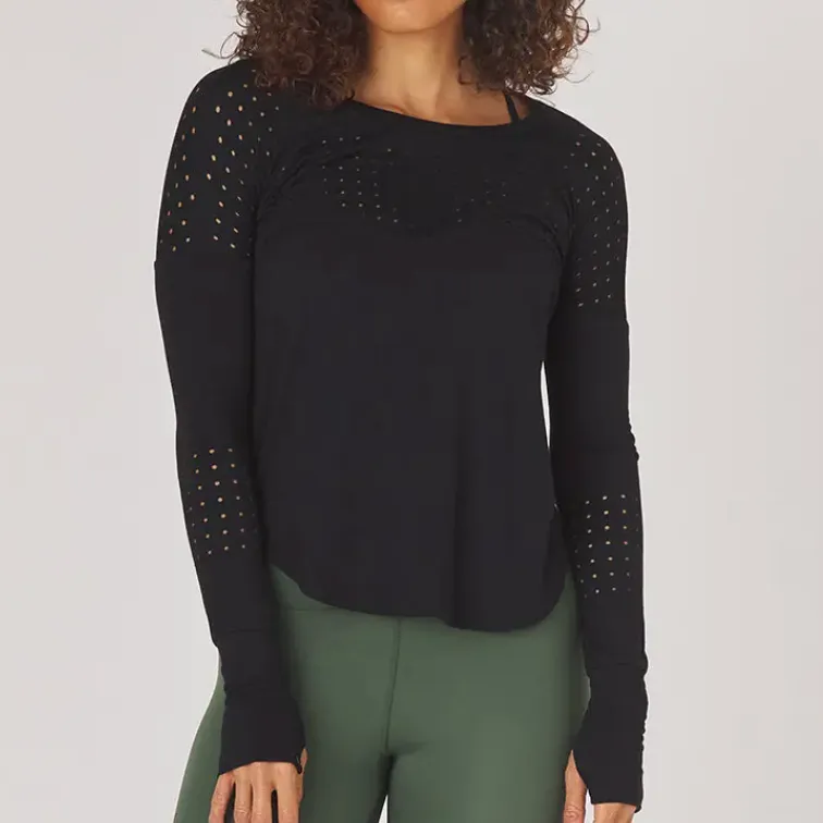 Laser-Cut Lightweight Long-Sleeve Top