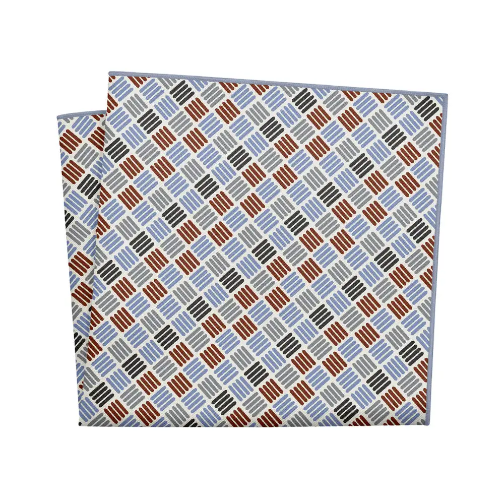 Elegant Sophisticated Geometric Plaid Pocket Square